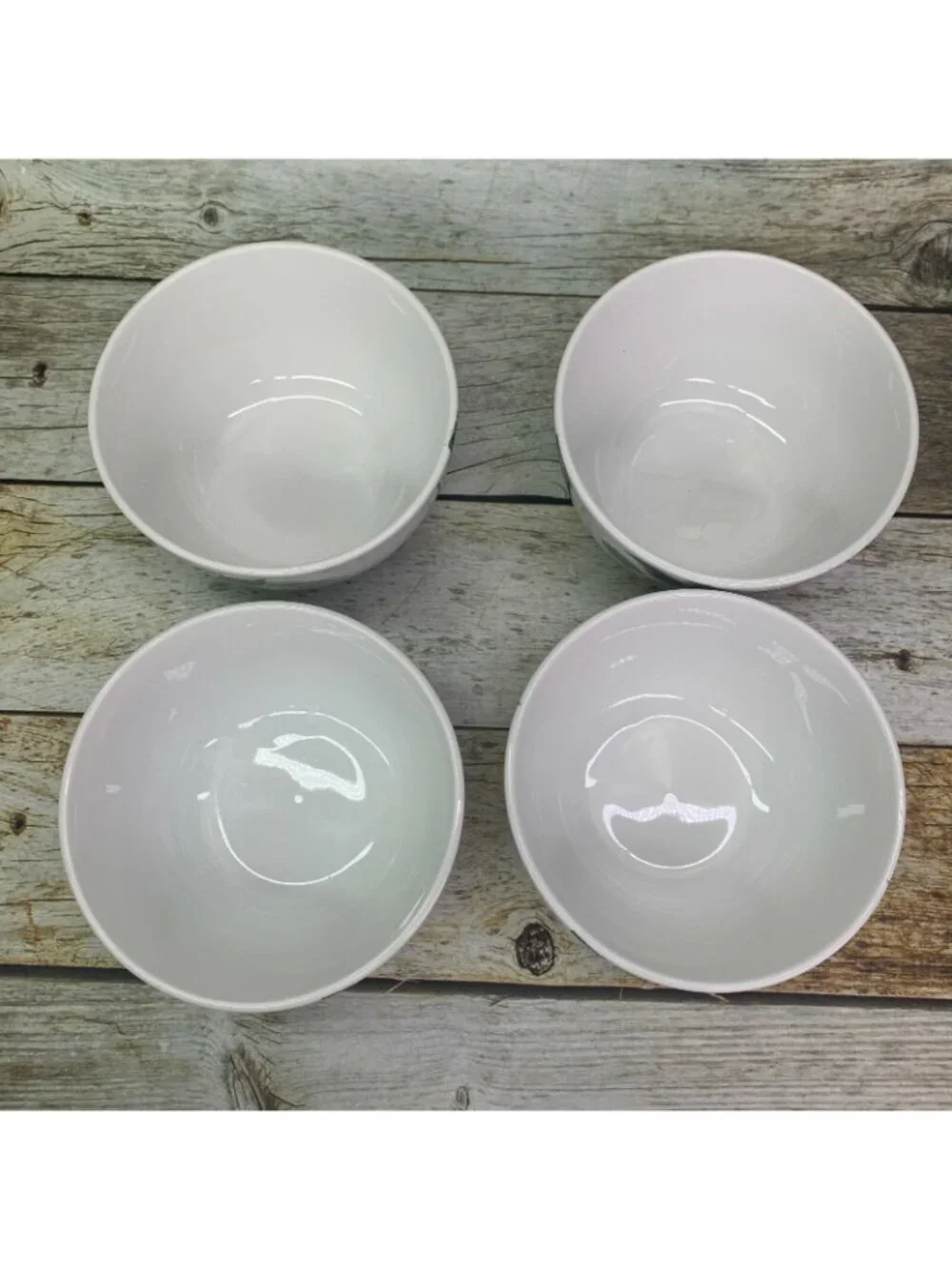 Royal Norfolk LEMON Branch Yellow Green Smooth Stoneware Soup Cereal Bowls Set 4